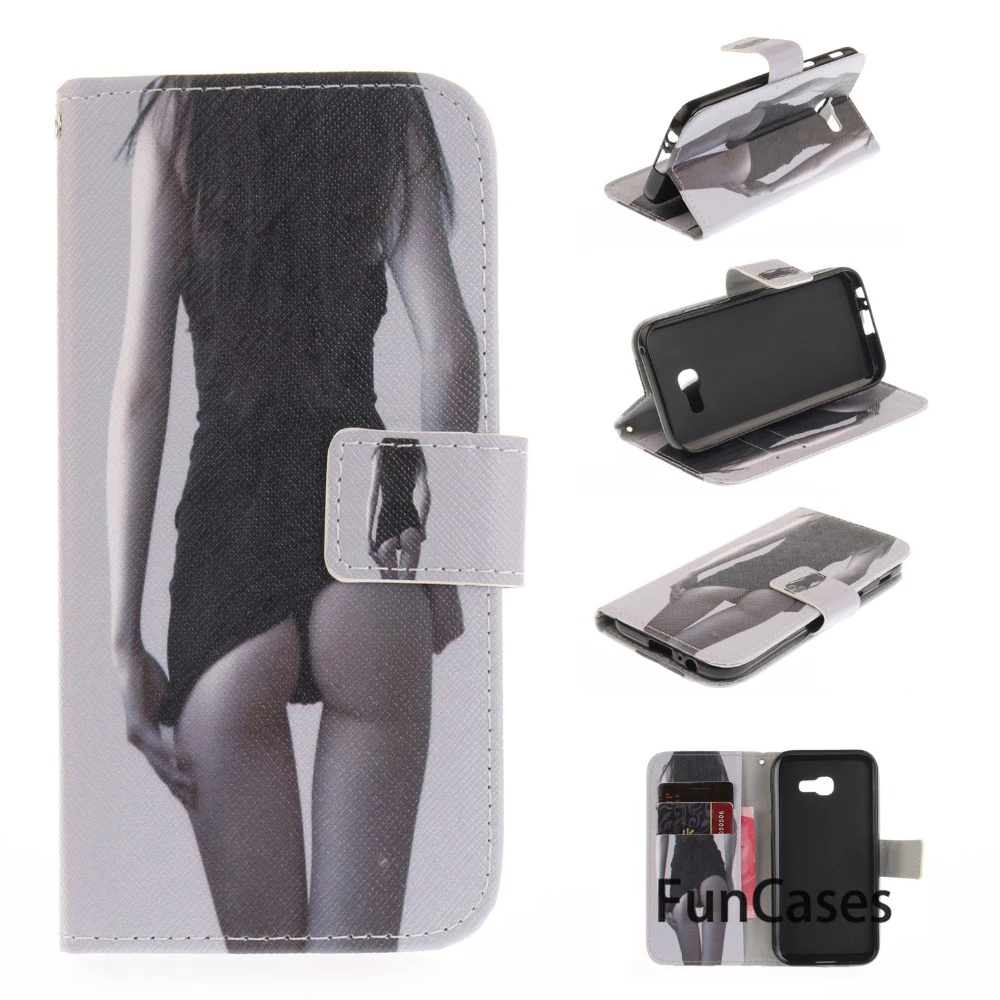 Stand Case For coque Samsung Galaxy A3 2017 A320 SM-A320F 4.7&quot + Card Holders Sansumg telefonu | Мобильные телефоны и