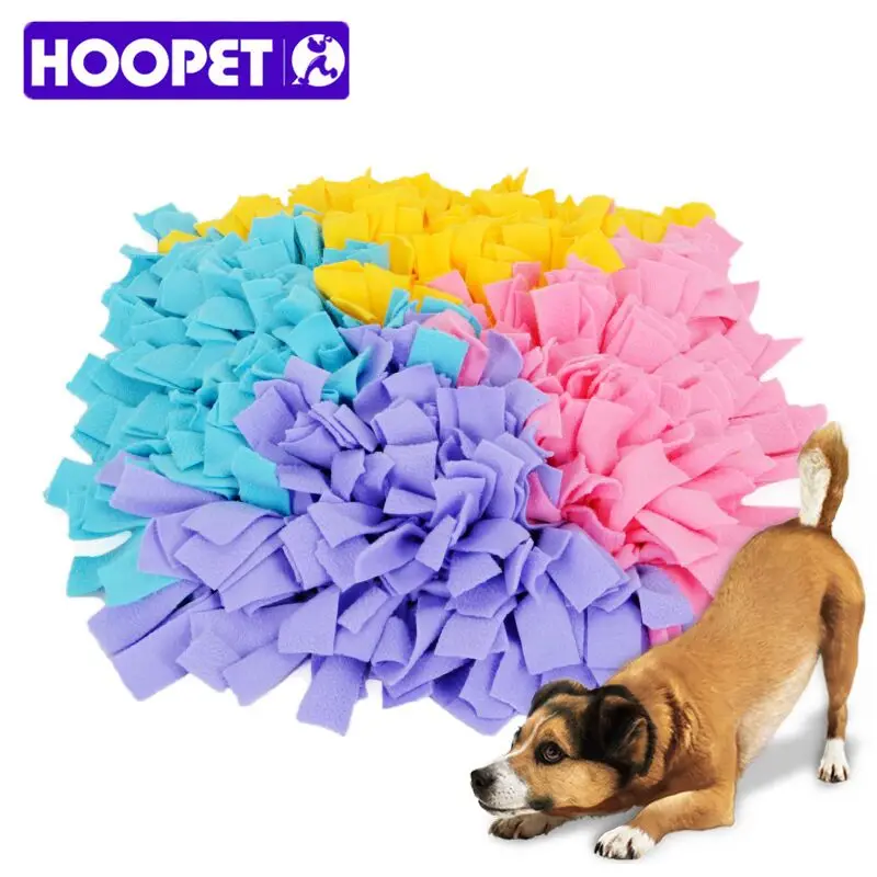 

Pet Dog Snuffle Mat Smell Training Pad Interactive Toys Polar Fleece Cloth Pet Nosework Snack Searching Training 45x45cm