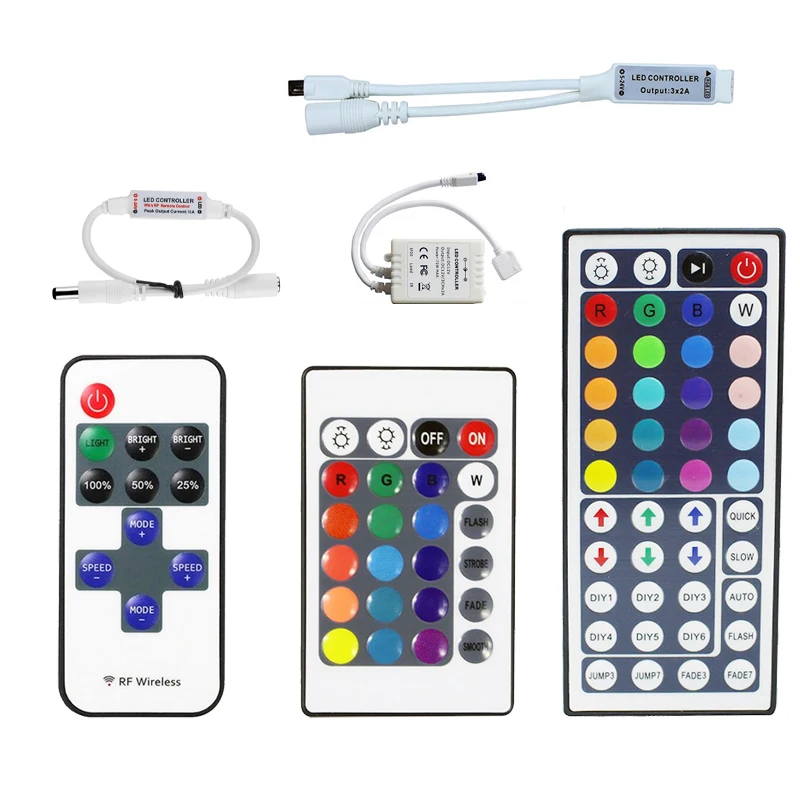 

Remote Control Dimmer DC 12V 11keys 24keys 44keys IR 20key music LED Controller for SMD 3528 5050 2835 Led Strip Light