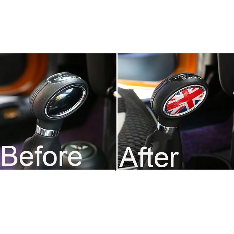 

2pcs Union Jack ABS Car Gear Shift Knob Panel Cover Stickers Decoration For Mini Cooper F54 F55 F56 F60 Countryman Car styling