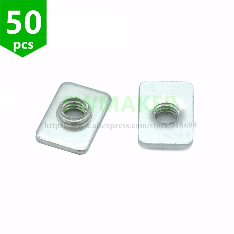 SWMAKER 50pcs Zinc Coated M5 T Nut for 2020 profile extrusion CNC Reprap 3D printer |