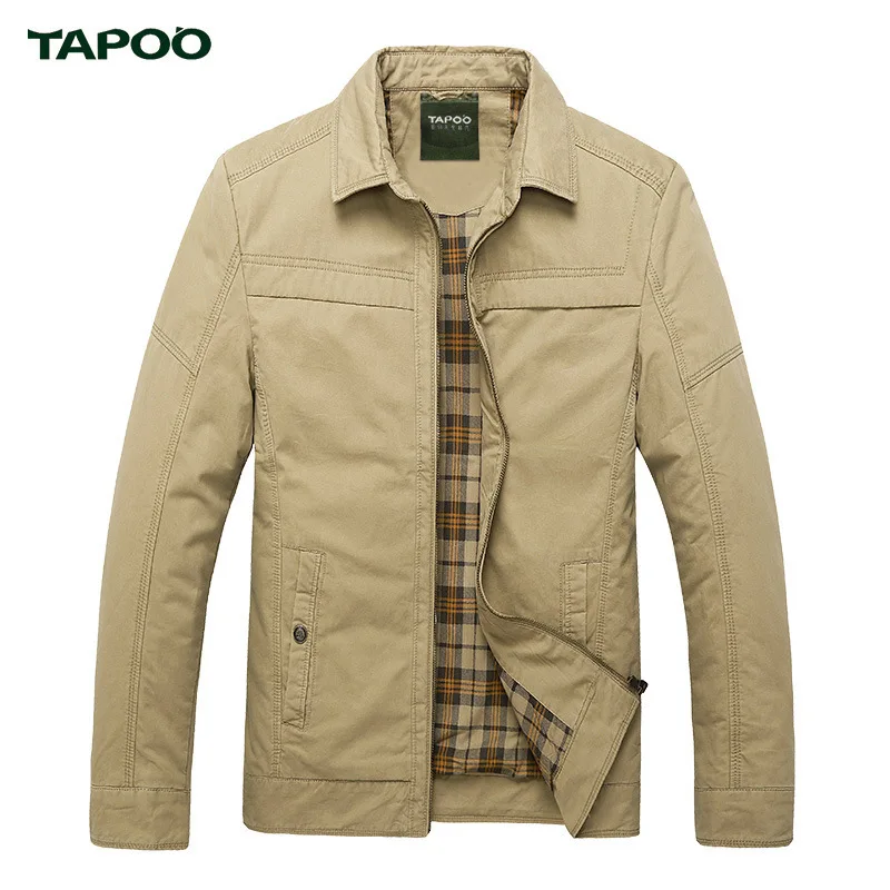 

Tapoo Men Brand Clothing Casual Jackets Collar Coats Army Military Outdoors Zipper Male Overcoat 2018 AliExpress Amazon Foreign