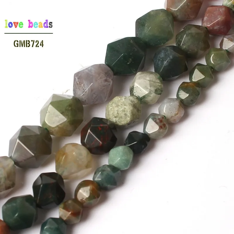 

Natural Stone Beads Faceted India Agates Round Loose Beads For Jewelry Making Bracelet 6/8/10mm 15inches