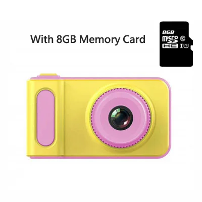2,0 дюймов Детская Цифровая камера Маленькая SLR Спортивная камера игрушка для детей высокой четкости Смарт съемки видео Запись функция камера - Цвет: Pink 8GB