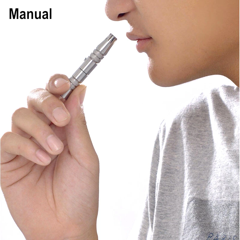 Portable Ear & Nose Hair Trimmer Manual Stainless Steel Nose Hair Trimmer Removal No Battery Required Razor Cutter