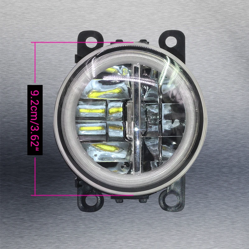 Cawanerl 2 шт. Автомобильный светодиодный светильник 4000лм противотуманный светильник+ Ангел глаз дневной ходовой светильник DRL 12 В для Ford Explorer 2011 2012 2013