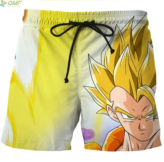 harajuku gogeta ssj boardshorts mens mesh shorts dragon ball z