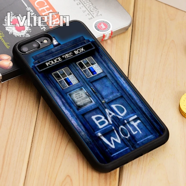 LvheCn Tardis Doctor Dr Who Police Box Bad Wolf Phone Case