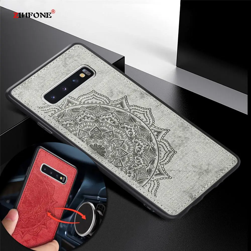 Роскошная текстура ткани противоударный чехол для samsung Galaxy S10 E Plus Чехлы Coque на S7