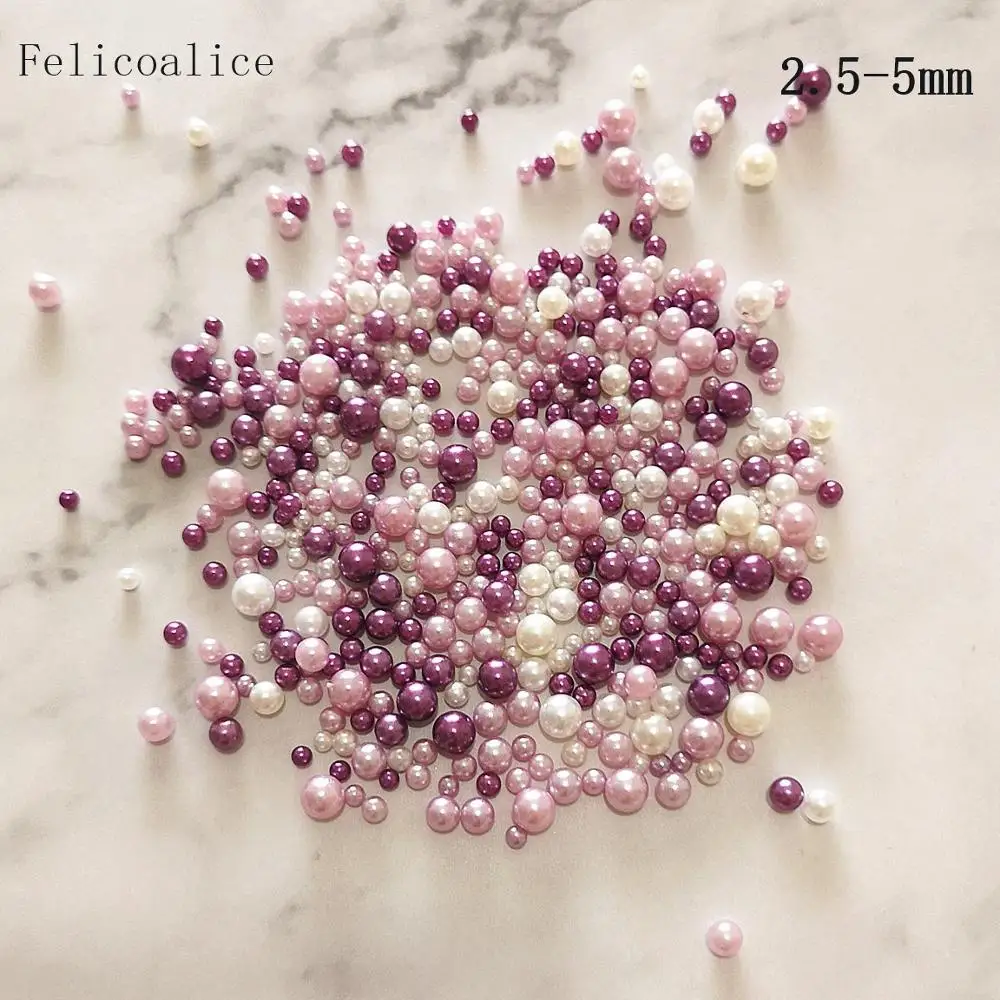 

10g 2.5-5mm Fishbowl Beads Slime Supplies DIY Glitter Pearls Slime Filler Fluffy Decoration A-B Color Gradient Slime Accessories