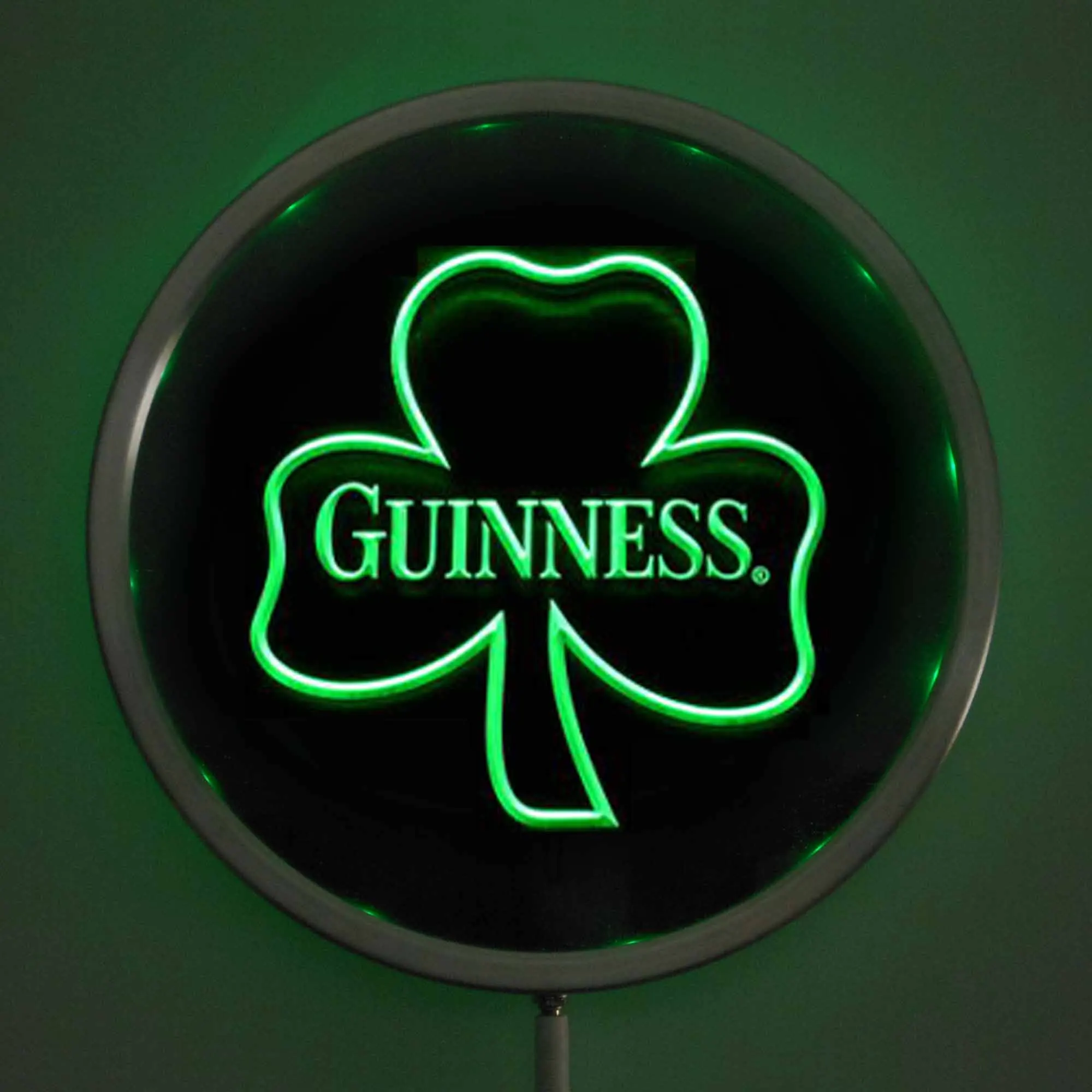 Rs-0018 Guinness Shamrock светодиодный Неоновые Круглые знаки 25 см/10 дюймов-Бар знак с RGB многоцветной функцией дистанционного беспроводного управления