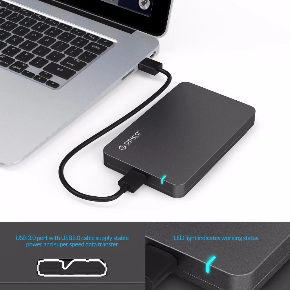 Внешний жесткий диск ORICO 2 5 &quotSATA к USB 3 0 Micro B SSD корпус с поддержкой инструмента UASP