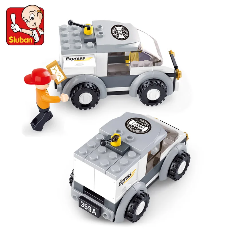 Sluban Model Building Compatible lego Lego B0359 75pcs Model Building Kits Classic Toys Hobbies Express Delivery Truck