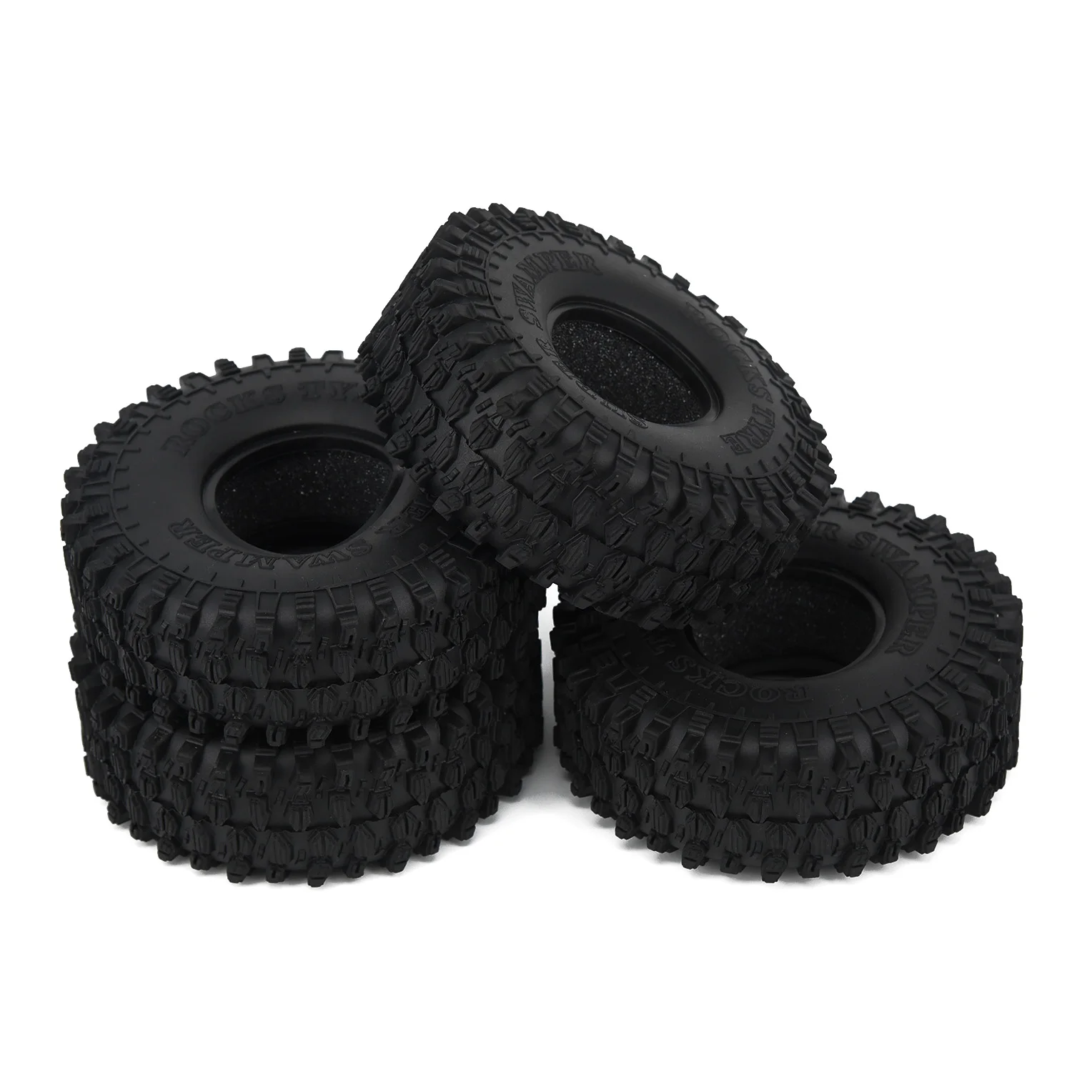 

4x 1/10 RC Rock Crawler 1.9 Rubber Wheel Tire Tyre Replace For CC01 D90 Pajero
