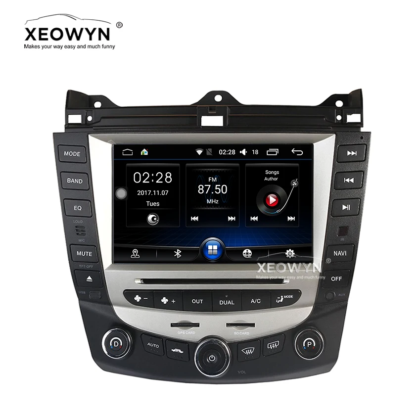 

Android 9.0 Quad Core car dvd player gps navigation for honda accord 7 2003-2007 EURO car Radio dual / Single Zone Climate