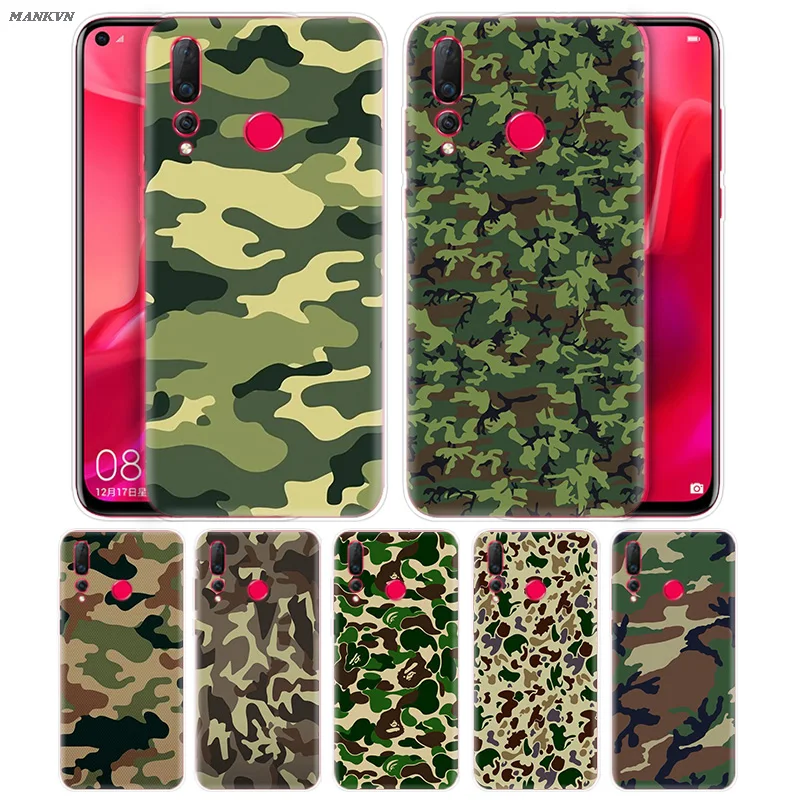 

Protective Silicone Case for Huawei Honor 10i 8S 8A 8C 8X 10 9 Y9 Y7 Y6 Y5 Play Lite 2018 2019 Color Trend Camouflage Camo Case