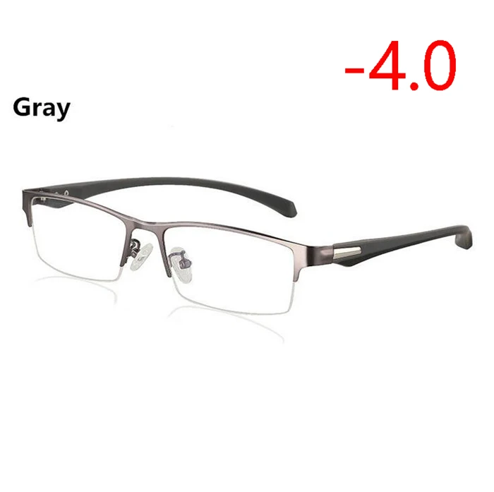 Новинка, полуоправа, солнечные фотохромные очки для близорукости, оптические мужские очки для студентов, близорукие очки, очки по рецепту-1,0-4 - Цвет оправы: Myopia 400