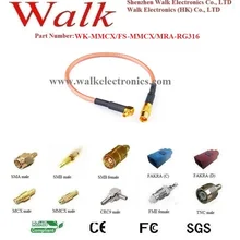 Кабель интерфейса антенны, кабель mmcx адаптер: mmcx Женский прямой mmcx Мужской Угловой с кабель RG316