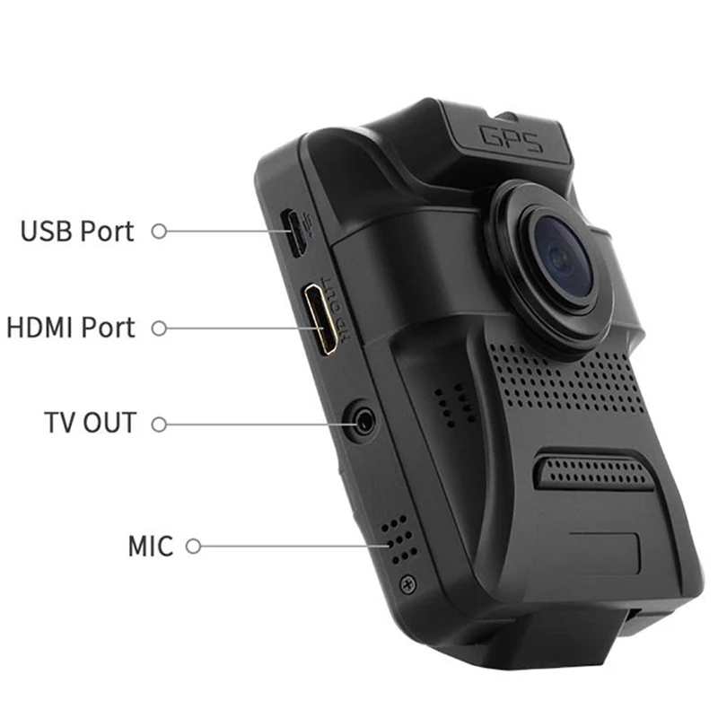 Мини видеорегистратор 2 4 дюймов FHD 1080P Novatek 96655 Sony IMX323 Автомобильный с двумя