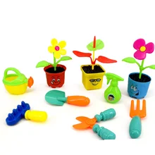 QICSYXJ Birthday Gift Classic Toys Pretend Play Simulation Garden Childrens Flower Tools Toys Plastic Pots Scissors Shovel