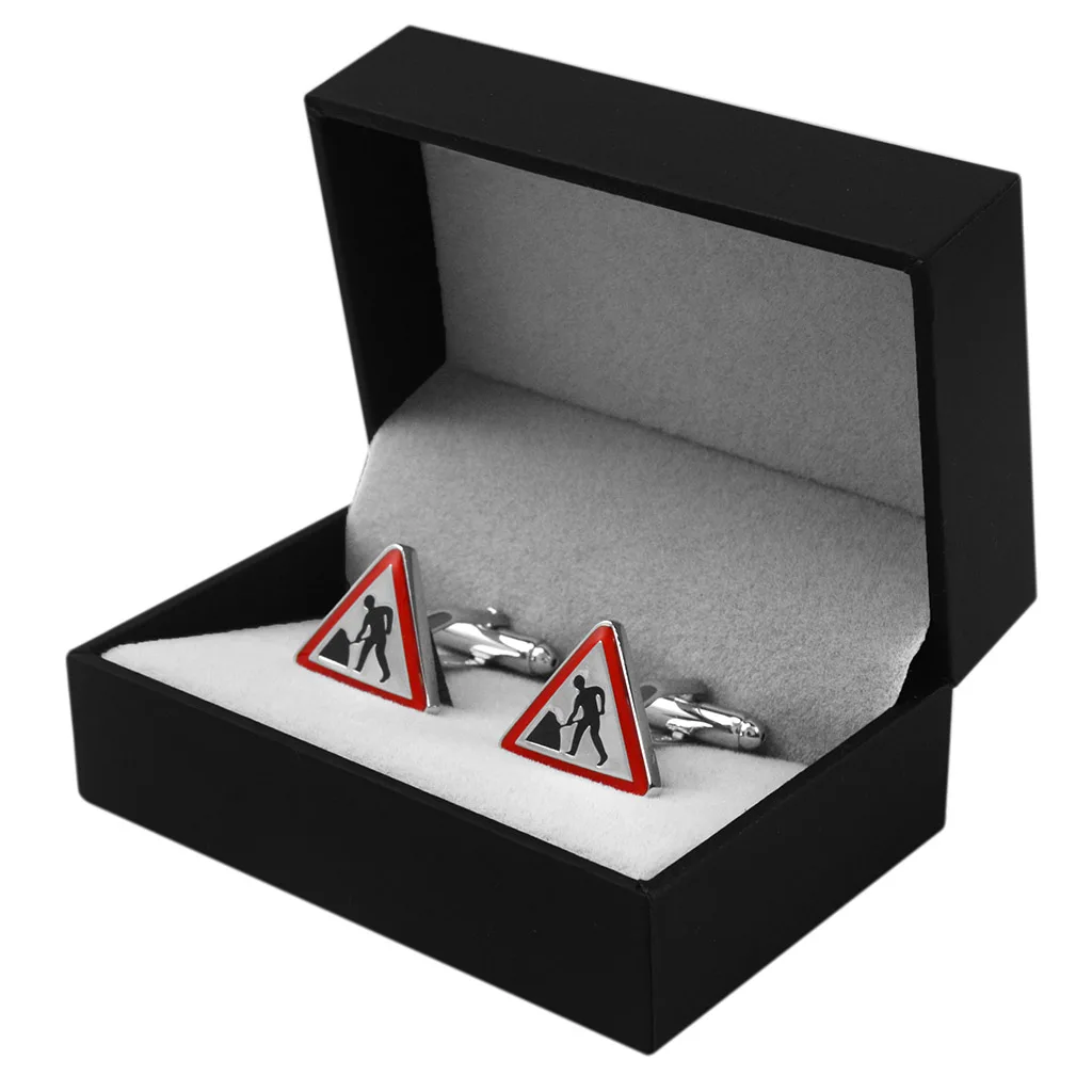 Fashion Road Work Design Triangle Cufflinks for Mens Shirt  Brand Fashion Brass Cuffs link Button High Quality Luxury Wedding 