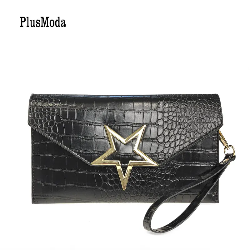 

Fashion Crocodile Grain Women's Clutch Bag Leather Women Alligator Envelope Clutches Evening Bag Designer Brand Messenger Bag