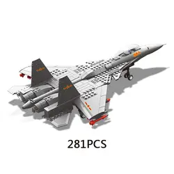 Горячие Современное военное оружие 1:54 масштаб J-15 Летающая акула истребитель строительный блок модель Air Force цифры WW2 Кирпичи игрушки для