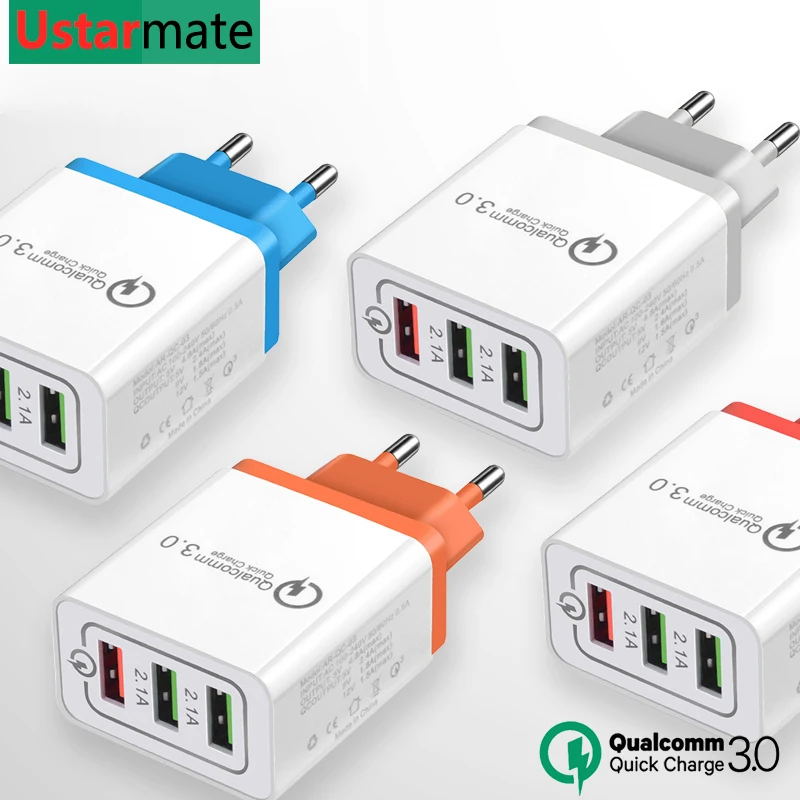 

Quick Charge QC 3.0 USB Charger Fast Charging USB Wall Charger for iPhone Samsung Xiaomi Adapter Mobile phone Charger Device