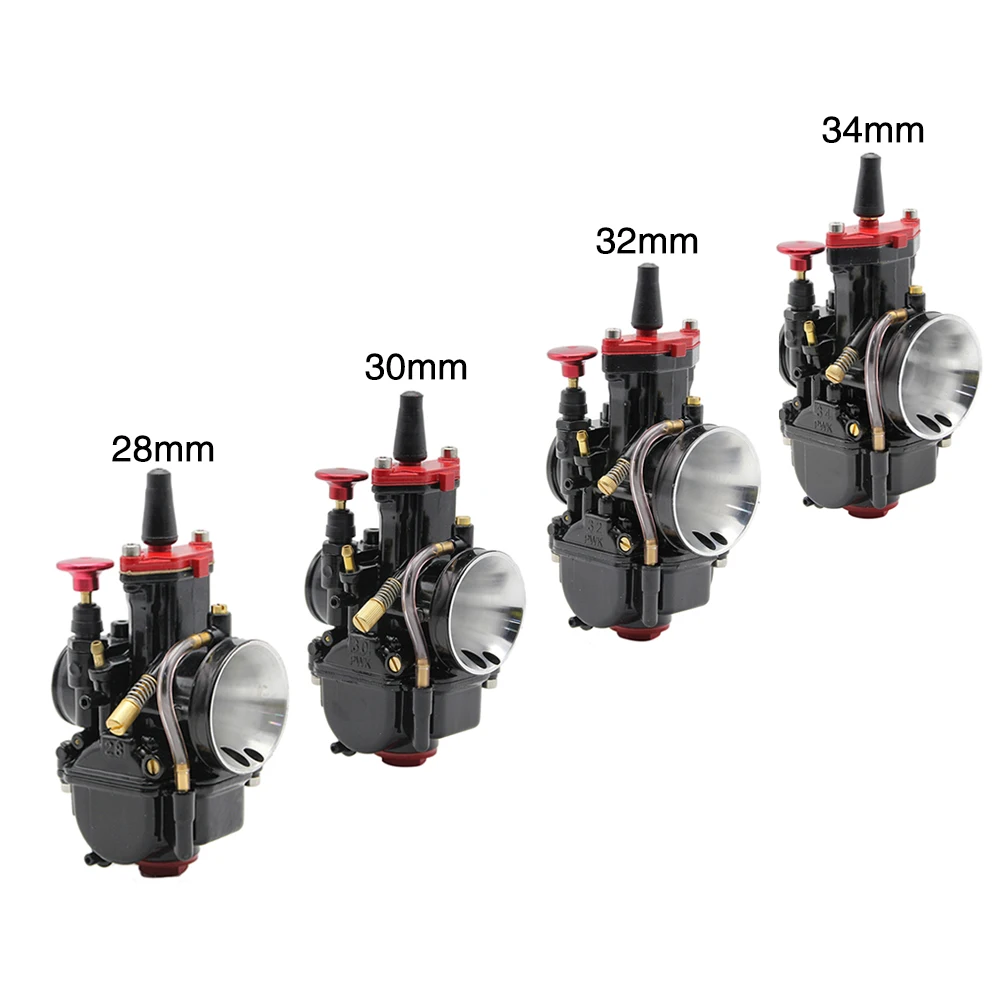 Baratos ZSDTRP a estrenar 21 24 26 28 30 32 34 mm parte del motor de la motocicleta carburador mizuni PWK carburador con Jet de potencia moto de tierra ATV