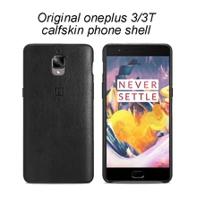 Original official website Italian calf leather protection shell for Oneplus 3/3t Case Luxury Back Cover Case for One plus 3/3T