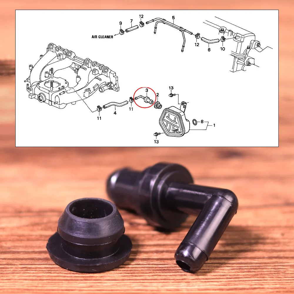 

17130PK1003 17130-PK1-003 17130-PM6-00 Positive Crank Case Ventiliation PCV 90 Degree Valve For Honda Civic CR-V Accord Acura