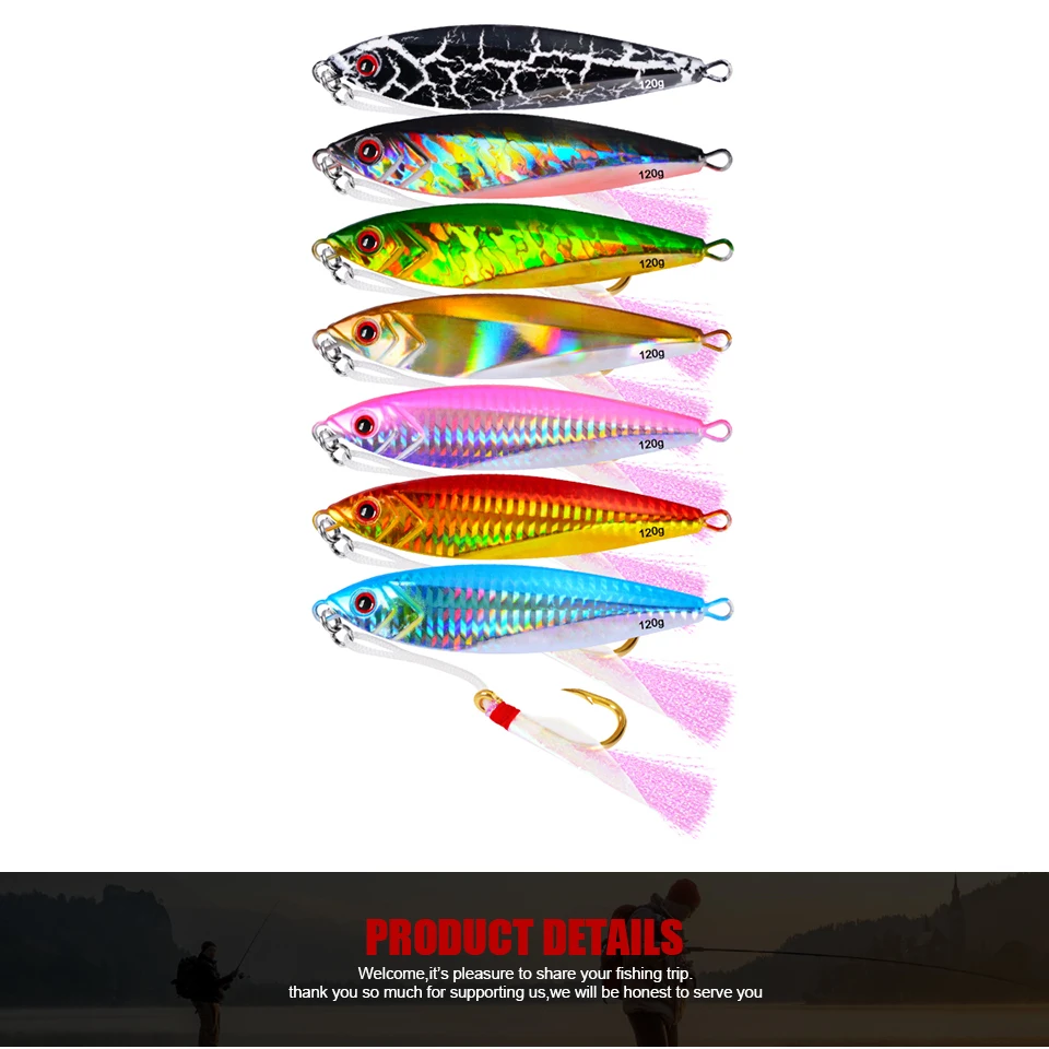 7 PC Jigging Chumbo 120G de Peixe11
