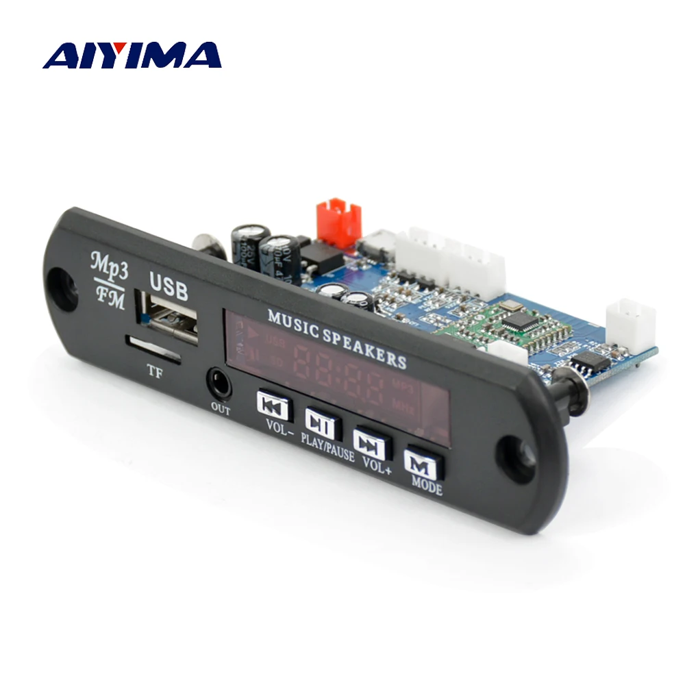 

AIYIMA Bluetooth 4.0 MP3 Decoder Audio Board APE FLAC WAV WMA Decoding Support AUX FM APP Bluetooth Hands-free Call