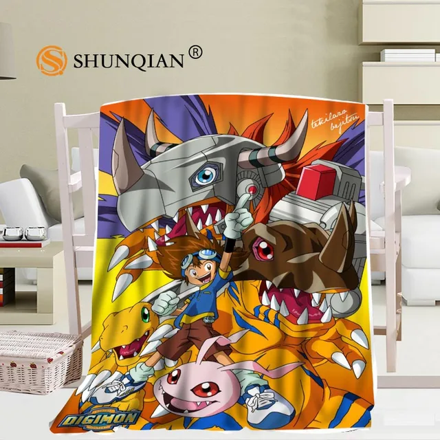 Custom Digimon Blanket Soft DIY Your Picture Decoration Bedroom Size