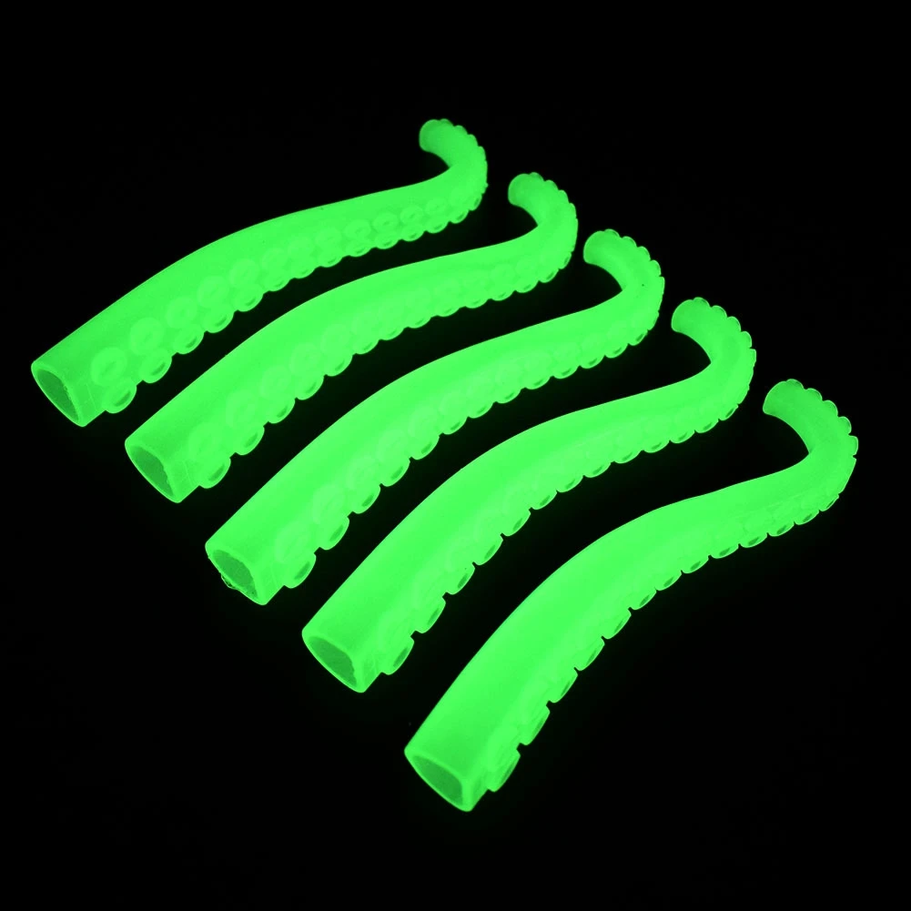 

Environmental Glow in the Dark Octopus Tentacles Finger Puppet Toys Funny Toys for Telling Stories Kids Funny Toy 12pcs/pack