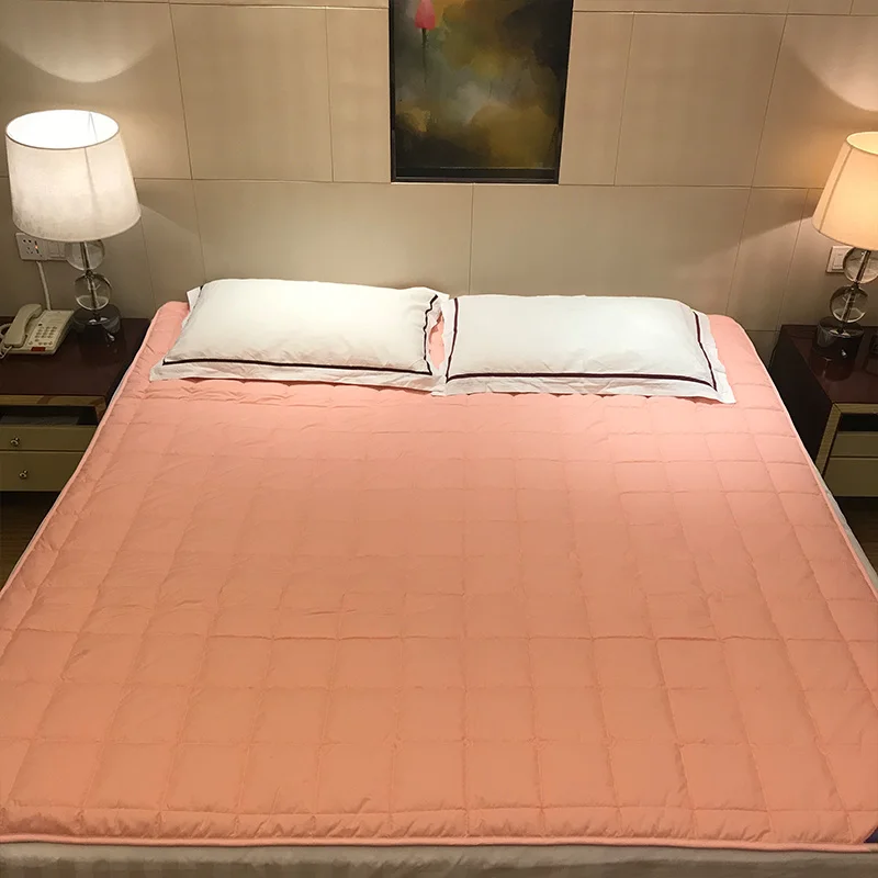 Матрас из хлопка с эффектом потертости, мягкие, удобные, дышащие, одноцветные Матрасы для кровати, дизайн из четырех углов, эластичный пояс - Цвет: MB-fen
