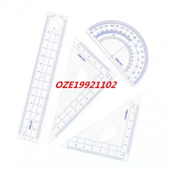 

1PCS Protractor Triangle Straight Ruler 4 in 1 Combination