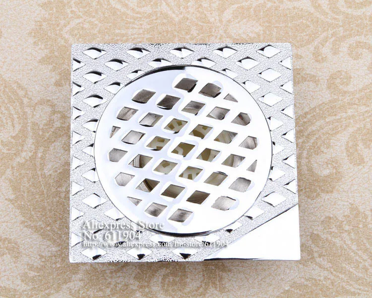 Brass Chrome Bathroom Wetroom Kitchen Floor Trap Waste Grate Shower