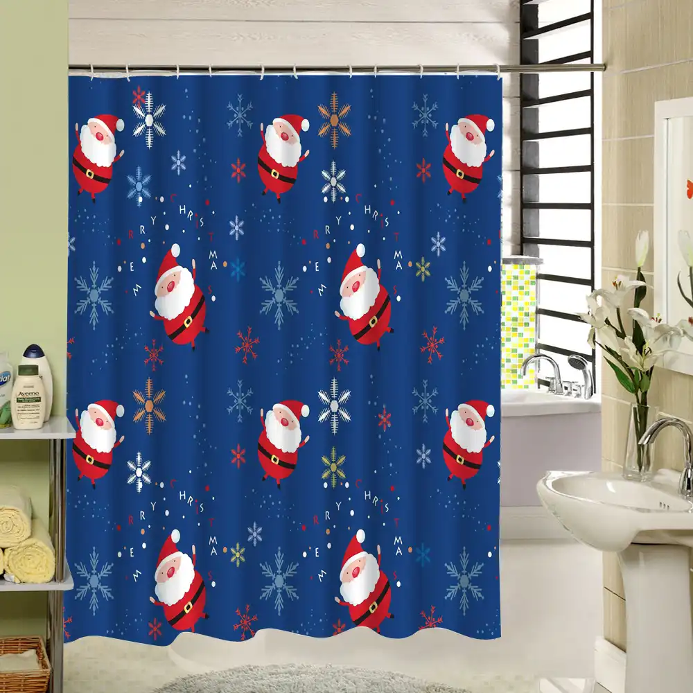 Art Design White Black Red Shower Curtain For Kid Who Love Science