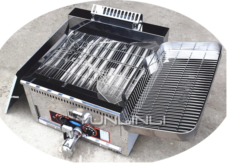 Газовая фритюрница однотанковая настольная газовая жарочная машина 17л коммерческое жарочное устройство AT-17L