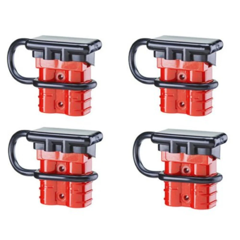 4PCS/LOT Red Color 600V 50A Battery Trailer Charge Plug Quick Connect Disconnect Tool Winch Electrical Wire Harness Connector | Автомобили