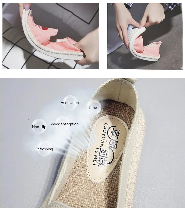 Kalupao 2018 Girls Shoe Embroidery Embroidery  Flamingo Canvas Shoes Summer Flat Asakuchi Fisherman Shoes Breathable Casual Shoe (11)