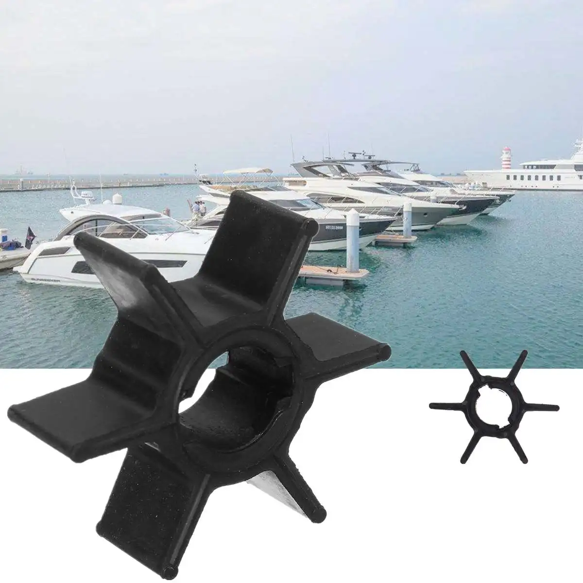 

Audew 309-65021-1 47-95289-2 for Tohatsu 2.5HP 3.5HP Boat Outboard Water Pump Impeller Rubber 6 Blades for Mercury/Mariner
