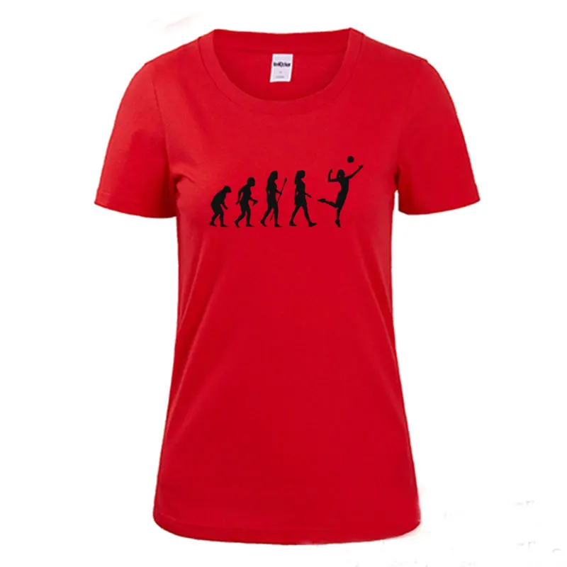 New JUST VOLLEY BALL T Shirt Novelty Funny Teeshirt Women Clothing Casual Short sleeve Volleyballer Evolution Top Tees 3