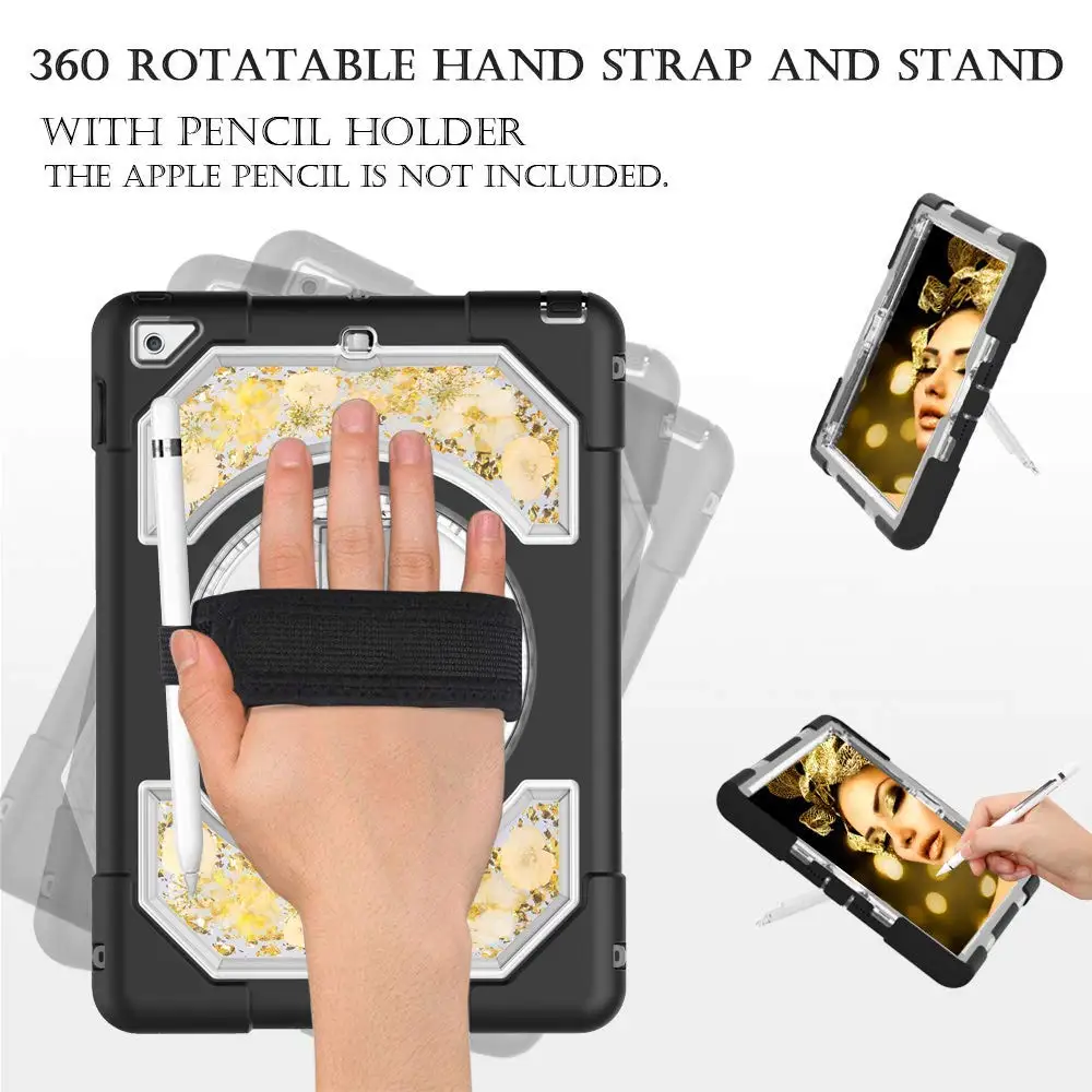 

Case for New iPad 9.7 2018 Miesherk Extreme Duty Shockproof Explosion Proof 3 in 1 Shell for A1822 A1823 A1893 A1954 Protector