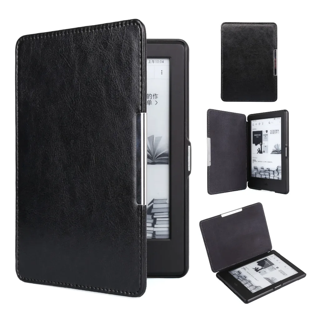 

2016 case Magnet clasp Flip leather case cover for new kindle 2016 8th generation fundas for amazon kindle 8 Generation+stylus