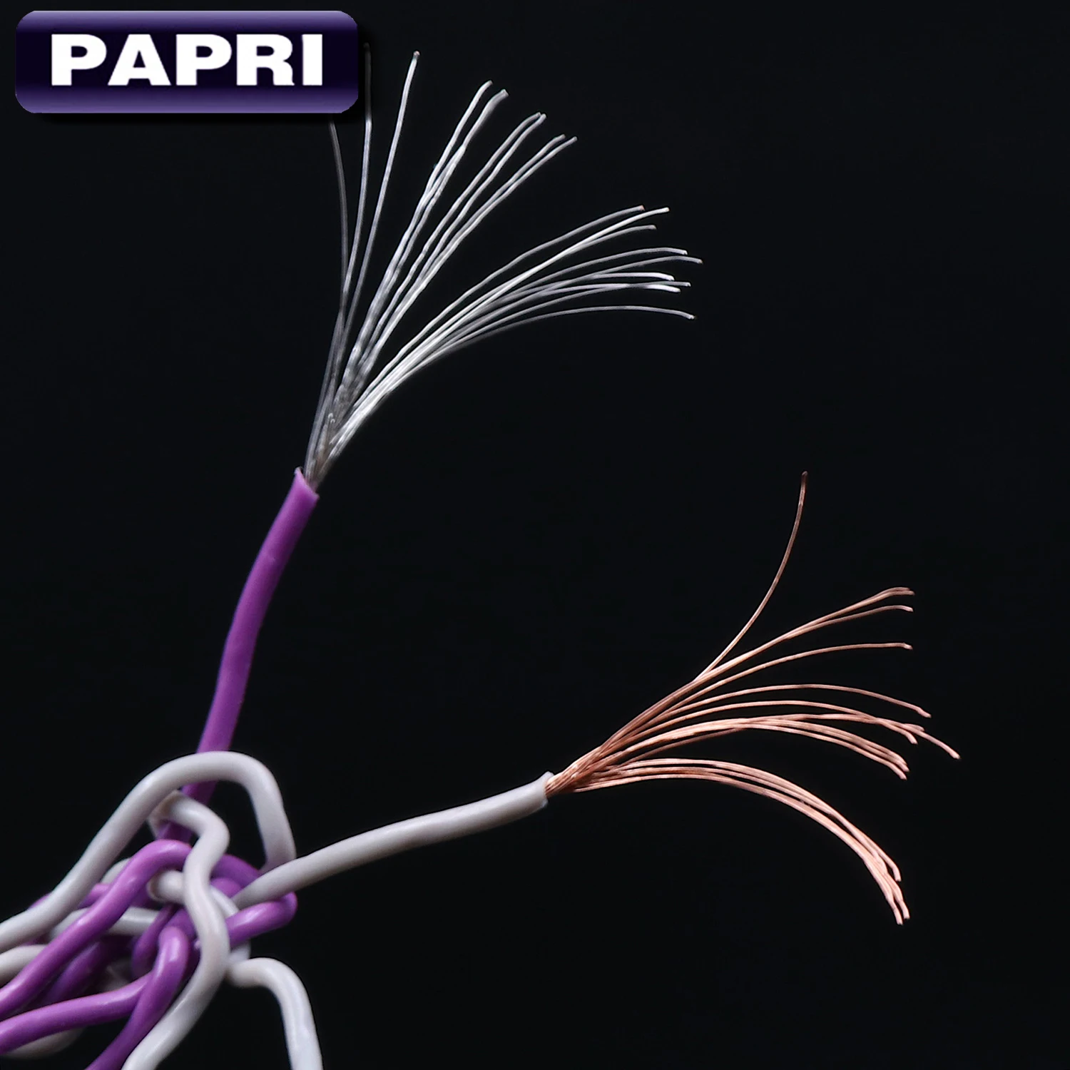 PAPRI AUX Upgraded Headphone Cable PVC 99 99997 OCC Copper Silver Plated DIY Audio Cable Male To Male Wires For Amplifier