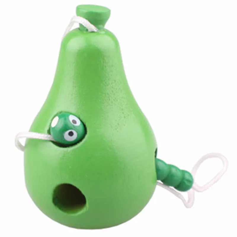 

Colorful Fly Math Fun Wooden Toy Worm Eat Fruit Apple Pear Choose Early Baby Educational Learning Teaching Aid Kids Children