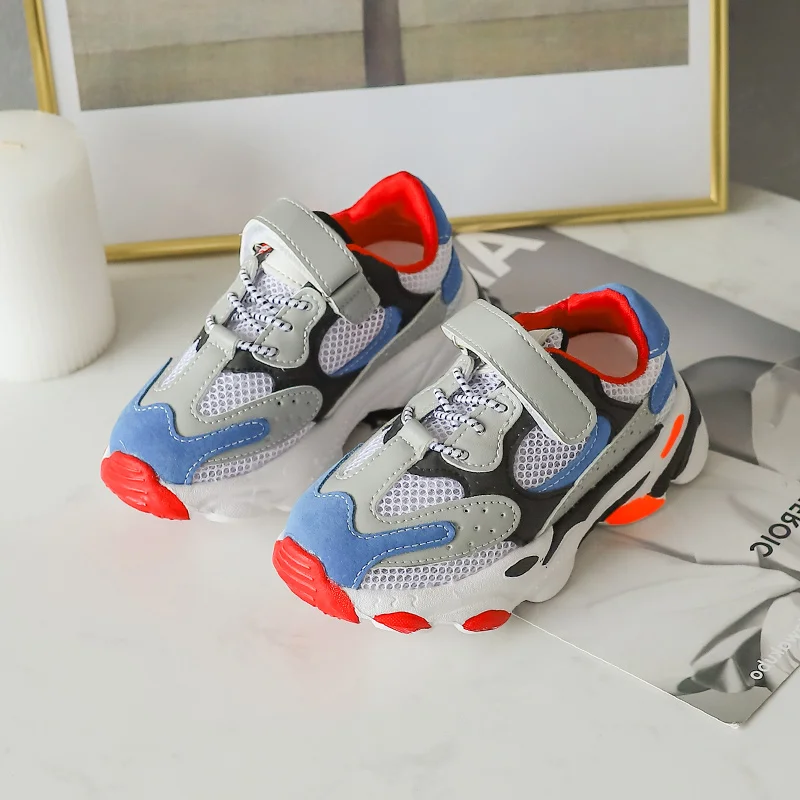 

2019 Children Sports Shoes Boys Girls autumn Spring Damping Casual Shoes Slip Patchwork Breathable Sneakers kids shoe size 27-37