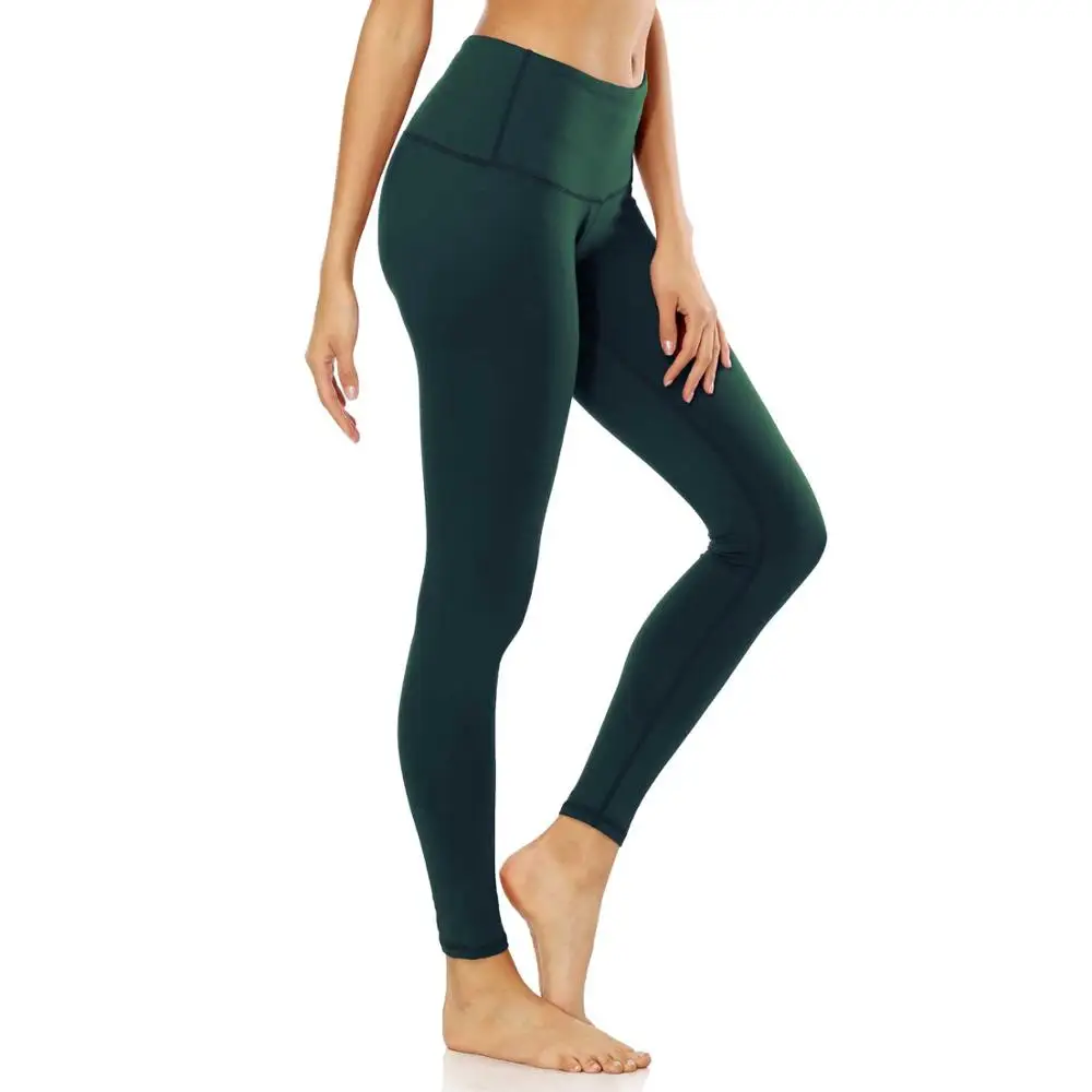 Женские спортивные обтягивающие штаны размера плюс 2XL, однотонные Эластичные Обтягивающие Леггинсы для фитнеса, йоги, бега, тренажерного зала, тренировок - Цвет: Olive
